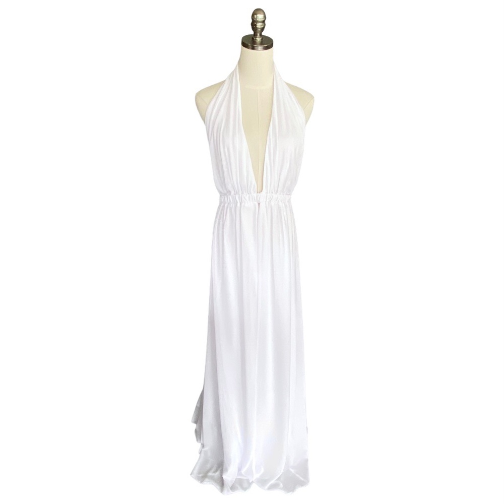 Show Me Your MuMu Luna Halter White Maxi Dress XXL - Picture 4 of 7